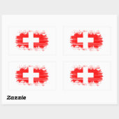 Zwitserse vlag rechthoekige sticker (Vel)