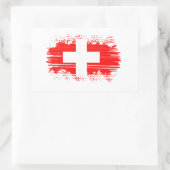 Zwitserse vlag rechthoekige sticker (Tas)