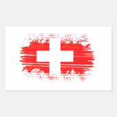 Zwitserse vlag rechthoekige sticker (Voorkant)