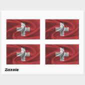 Zwitserse vlag rechthoekige sticker (Vel)
