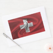 Zwitserse vlag rechthoekige sticker (Envelop)