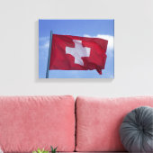 Zwitserse vlag RF) Canvas Afdruk (Insitu (Woonkamer))