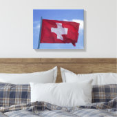 Zwitserse vlag RF) Canvas Afdruk (Insitu (Slaapkamer))