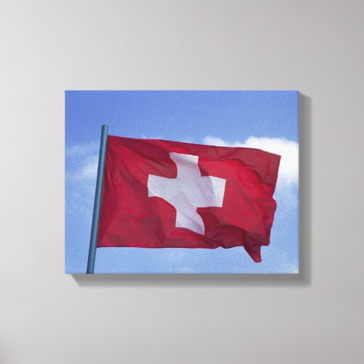 Zwitserse vlag RF) Canvas Afdruk (Voorkant)