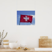 Zwitserse vlag RF) Poster (Keuken)