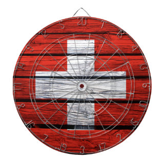 Zwitserse vlag Rustic Wood Bag Dartbord