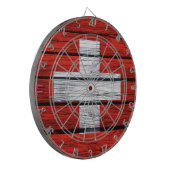 Zwitserse vlag Rustic Wood Bag Dartbord (Voorkant Links)