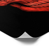 Zwitserse vlag schedel op zwart poster (Hoek)