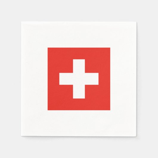 Zwitserse vlag servet (Voorkant)