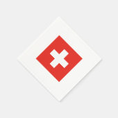 Zwitserse vlag servet (Hoek)