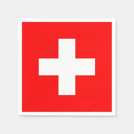 Zwitserse vlag servet (Voorkant)