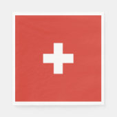 Zwitserse vlag servet (Voorkant)