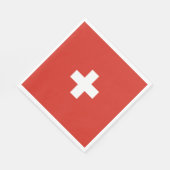 Zwitserse vlag servet (Hoek)