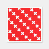 Zwitserse vlag servetten (Voorkant)