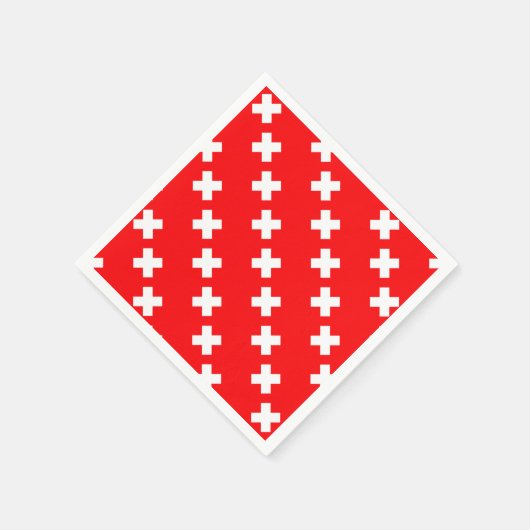 Zwitserse vlag servetten (Hoek)
