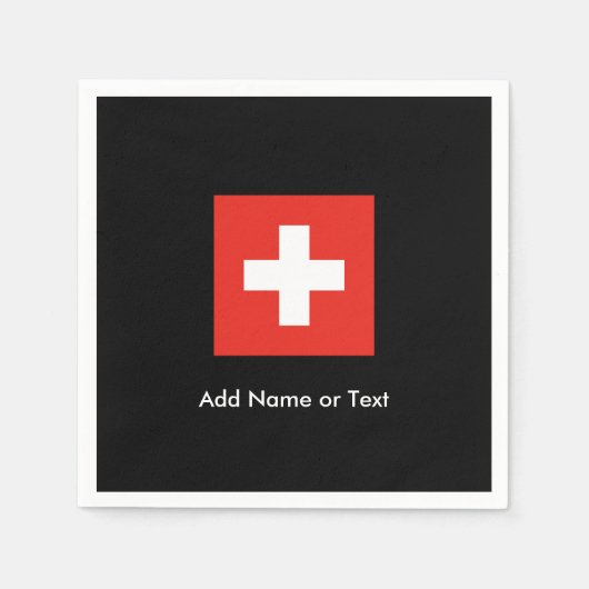 Zwitserse vlag servetten (Voorkant)