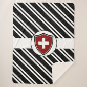 Zwitserse vlag Sherpa Blanket Deken (Voorkant)