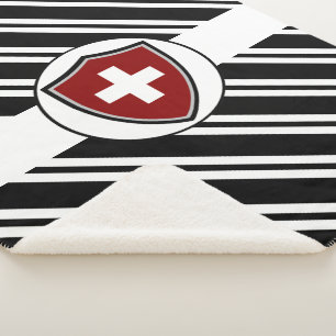 Zwitserse vlag Sherpa Blanket Deken