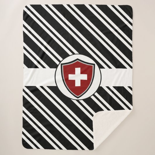 Zwitserse vlag Sherpa Blanket Sherpa Deken (Voorkant)