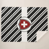 Zwitserse vlag Sherpa Blanket Sherpa Deken (Voorkant (horizontaal))