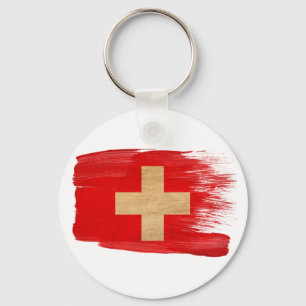 Zwitserse vlag sleutelhanger