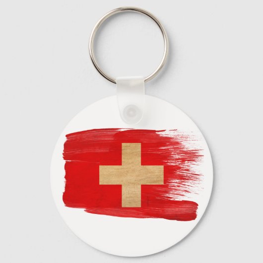 Zwitserse vlag sleutelhanger (Voorkant)
