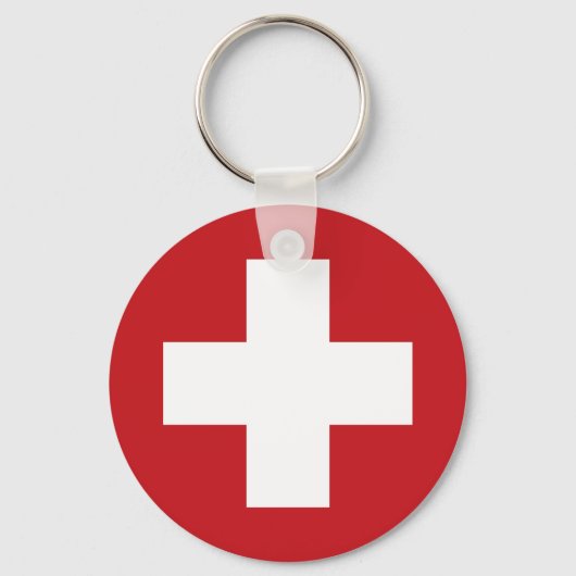 Zwitserse vlag sleutelhanger (Voorkant)