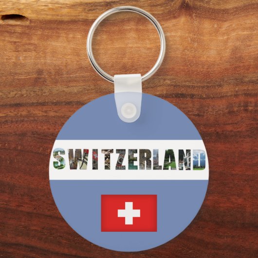 Zwitserse vlag sleutelhanger (Achterkant)