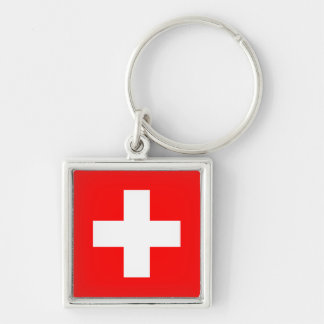 Zwitserse vlag sleutelhanger