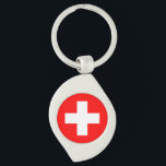 Zwitserse vlag sleutelhanger<br><div class="desc">Zwitserse vlag</div>