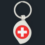 Zwitserse vlag sleutelhanger<br><div class="desc">Zwitserse vlag</div>