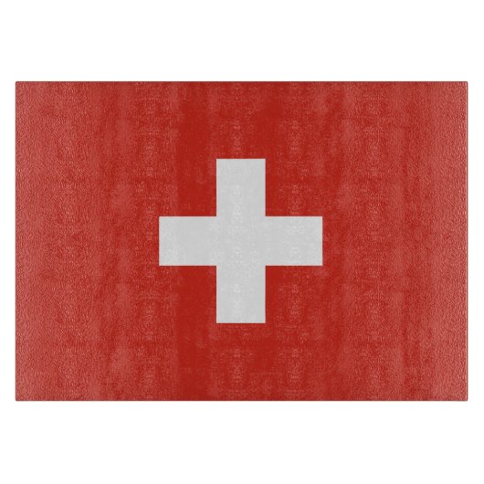 Zwitserse vlag snijplank (Voorkant)