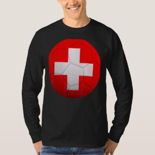 Zwitserse vlag Soccer National Ball Zwitserland T-shirt
