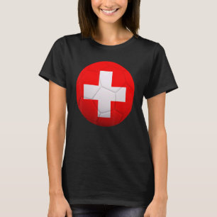 Zwitserse vlag Soccer National Ball Zwitserland T-shirt