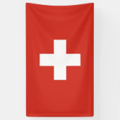 Zwitserse vlag spandoek (Verticaal)