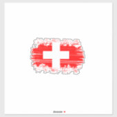 Zwitserse vlag sticker (Vel)