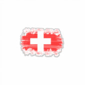 Zwitserse vlag sticker (Voorkant)