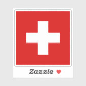 Zwitserse vlag sticker (Vel)