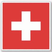 Zwitserse vlag sticker (Voorkant)