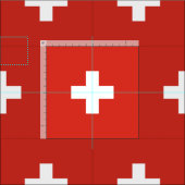 Zwitserse vlag stof (Delen)