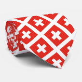 Zwitserse vlag stropdas (Opgerold)