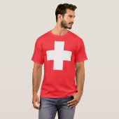 Zwitserse vlag t-shirt (Voorkant volledig)