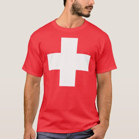 Zwitserse vlag t-shirt (Voorkant)