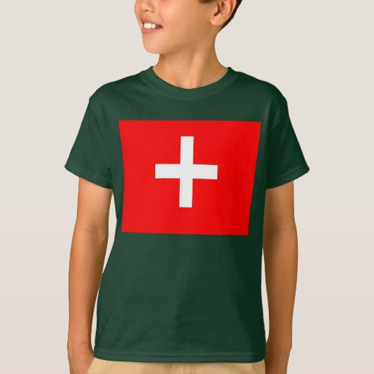 Zwitserse vlag t-shirt (Voorkant)