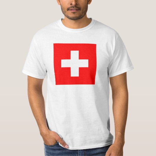 Zwitserse vlag t-shirt (Voorkant)