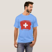 Zwitserse vlag t-shirt (Voorkant volledig)