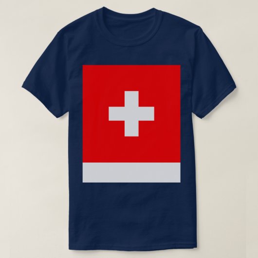 Zwitserse vlag t-shirt (Design voorkant)