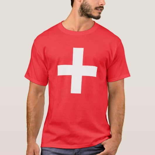 zwitserse vlag t-shirt (Voorkant)