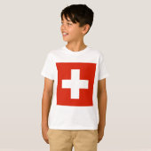 zwitserse vlag t-shirt (Voorkant volledig)