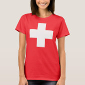Zwitserse vlag t-shirt (Voorkant)